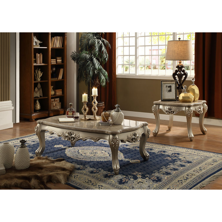 Astoria Grand Ewan 2 Piece Marble Top Living Room Table Set Wayfair
